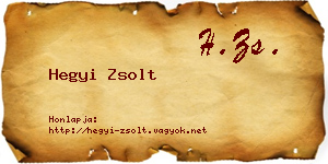 Hegyi Zsolt névjegykártya